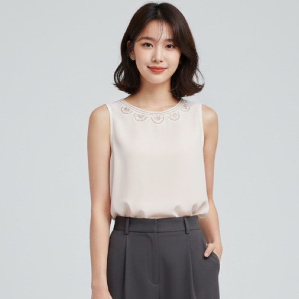 Madewell Scallop‎ Lace Eyelet Detail Flowy Tank Top Blouse